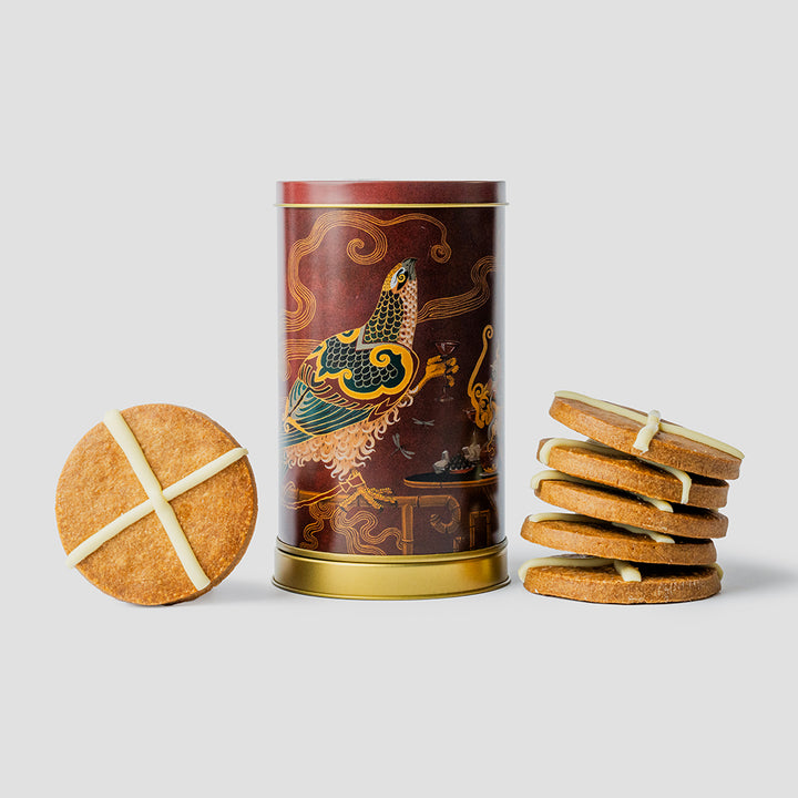 Hot Cross Bun Cookies Musical Tin