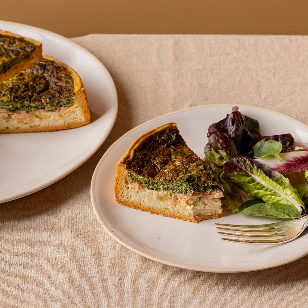 Whole Spinach & Salmon Quiche