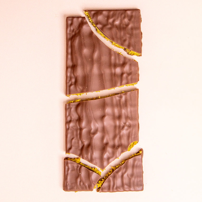 Pistachio & Kataifi Milk Chocolate Bar